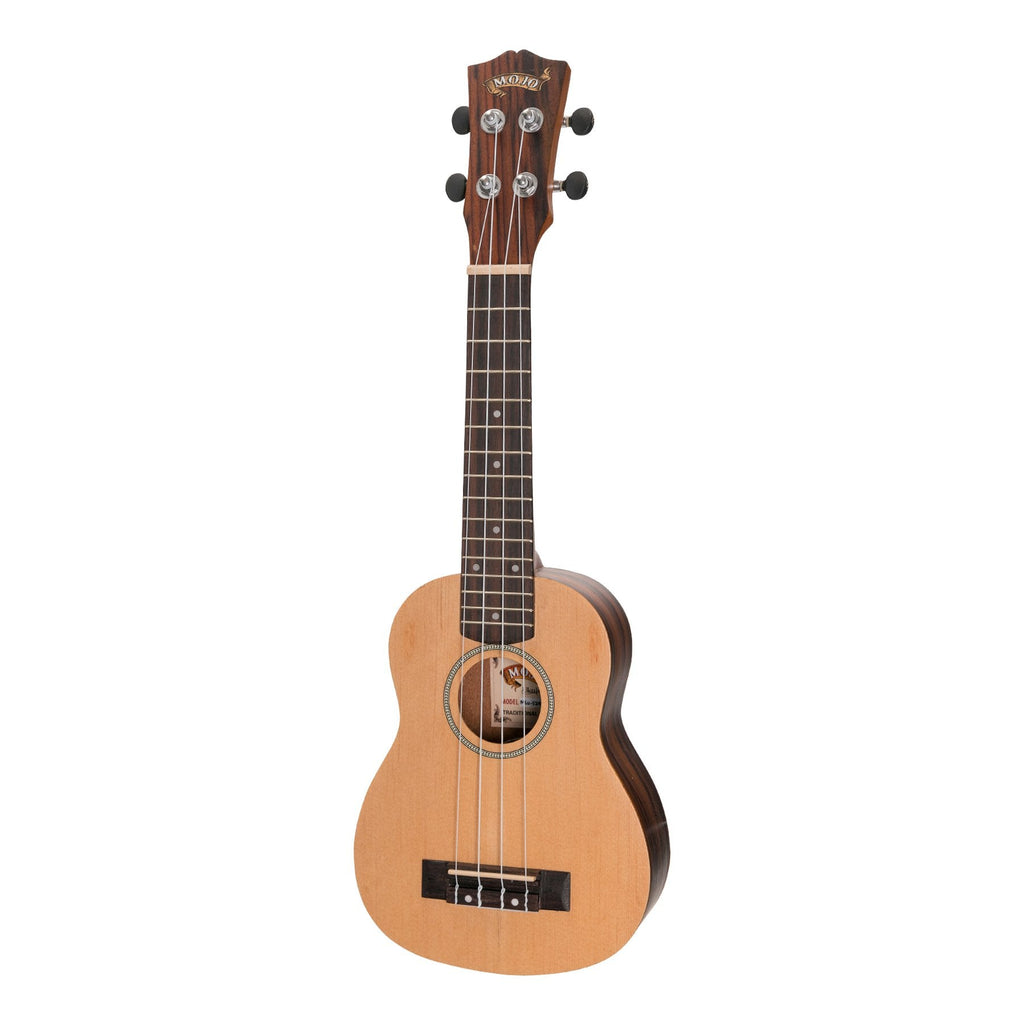 -Mojo 'SZ40 Series' Spruce Top and Rosewood Back & Sides Electric Soprano Ukulele (Natural Satin)-Living Music