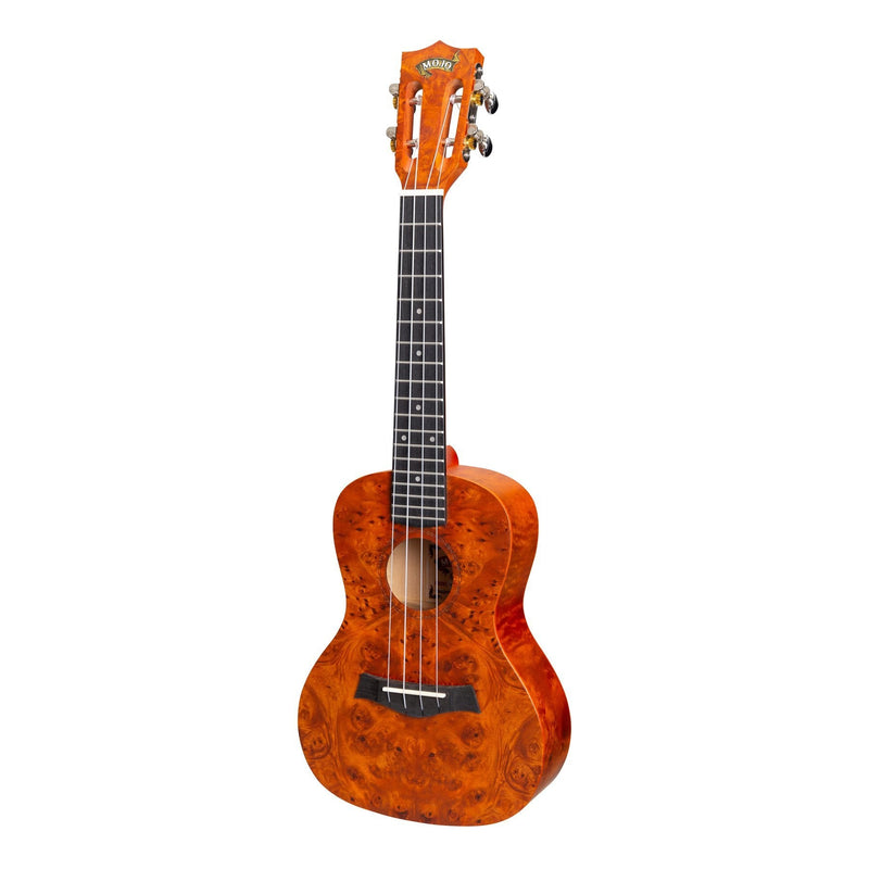 -Mojo 'Traditional Series' Birdseye Maple Concert Ukulele with Gig Bag (Yellowburst)-Living Music