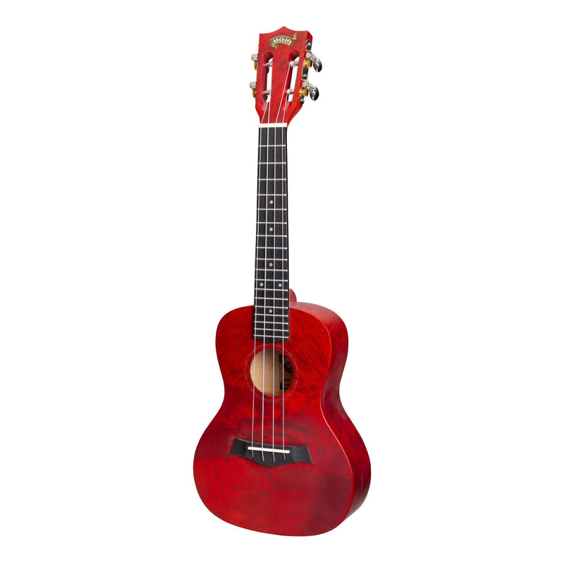 MCU-03-RED-Mojo 'Traditional Series' Quilted Maple Concert Ukulele with Gig Bag (Red)-Living Music