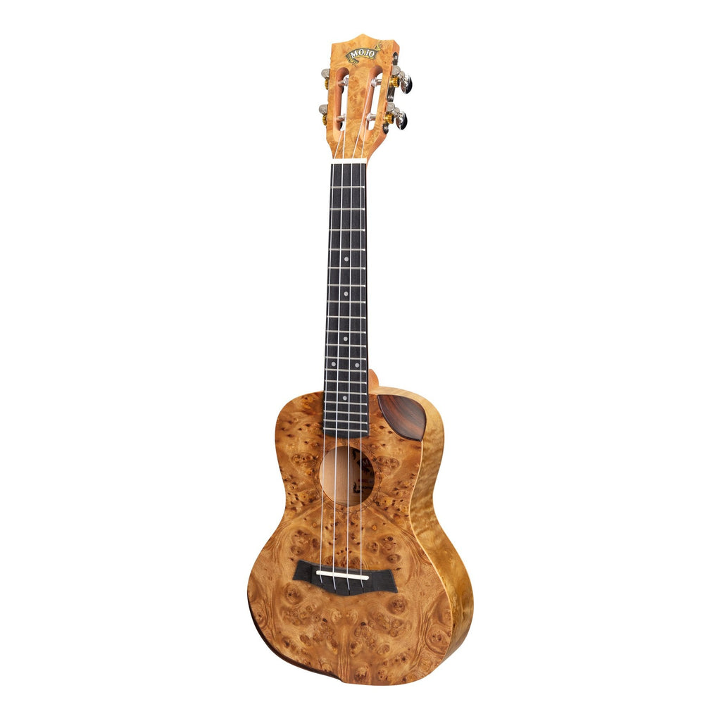 MCU-01-NA-Mojo 'Traditional Series' Solid Birdseye Maple Top Cutaway Concert Ukulele with Gig Bag (Natural Satin)-Living Music