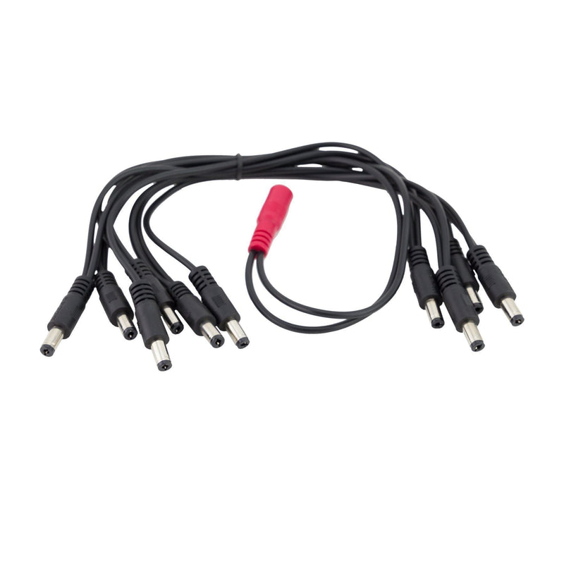 -Mooer 10-Plug DC Daisy Chain Pedal Power Cable (Straight Plugs)-Living Music