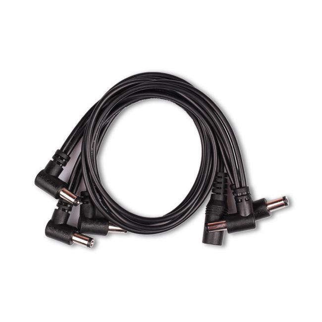 -Mooer 5-Plug DC Daisy Chain Pedal Power Cable (Right-Angle Plugs)-Living Music