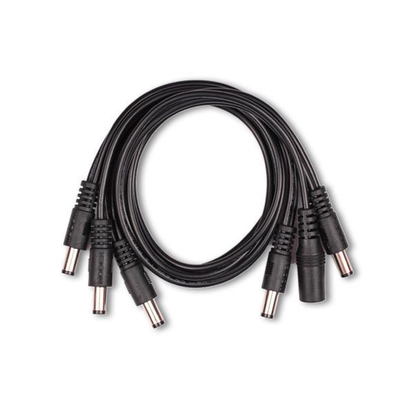 -Mooer 5-Plug DC Daisy Chain Pedal Power Cable (Straight Plugs)-Living Music