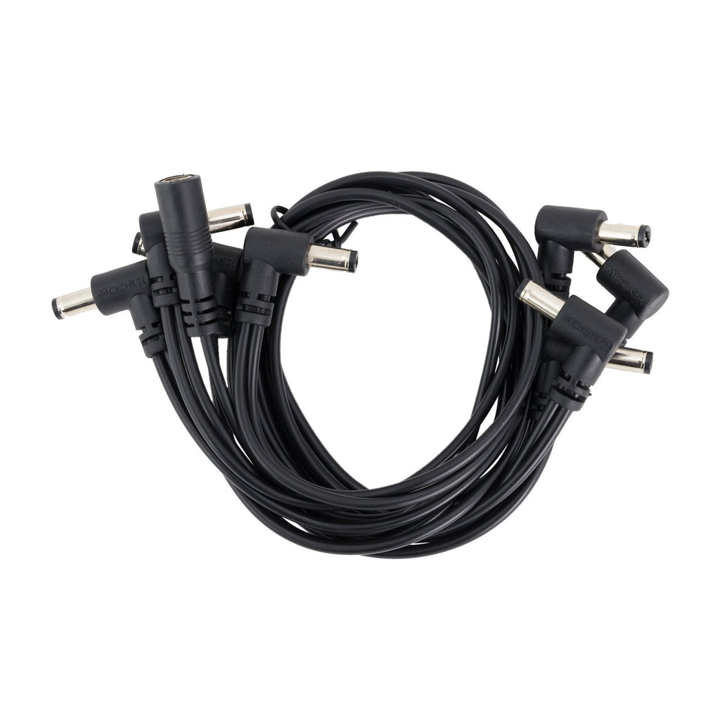 -Mooer 8-Plug DC Daisy Chain Pedal Power Cable (Right-Angle Plugs)-Living Music