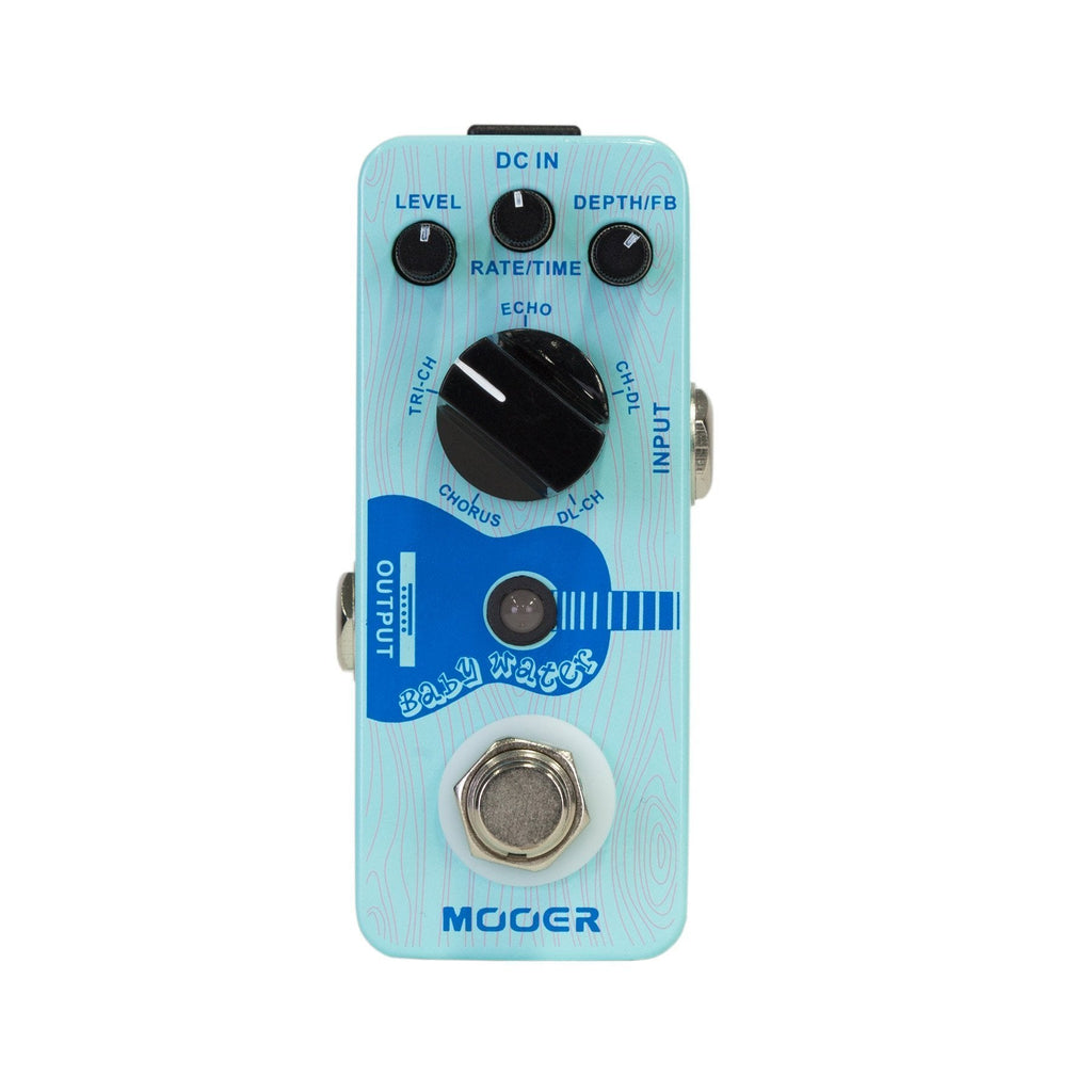 MEP-BW-Mooer 'Baby Water' Acoustic Chorus & Delay Micro Guitar Effects Pedal-Living Music