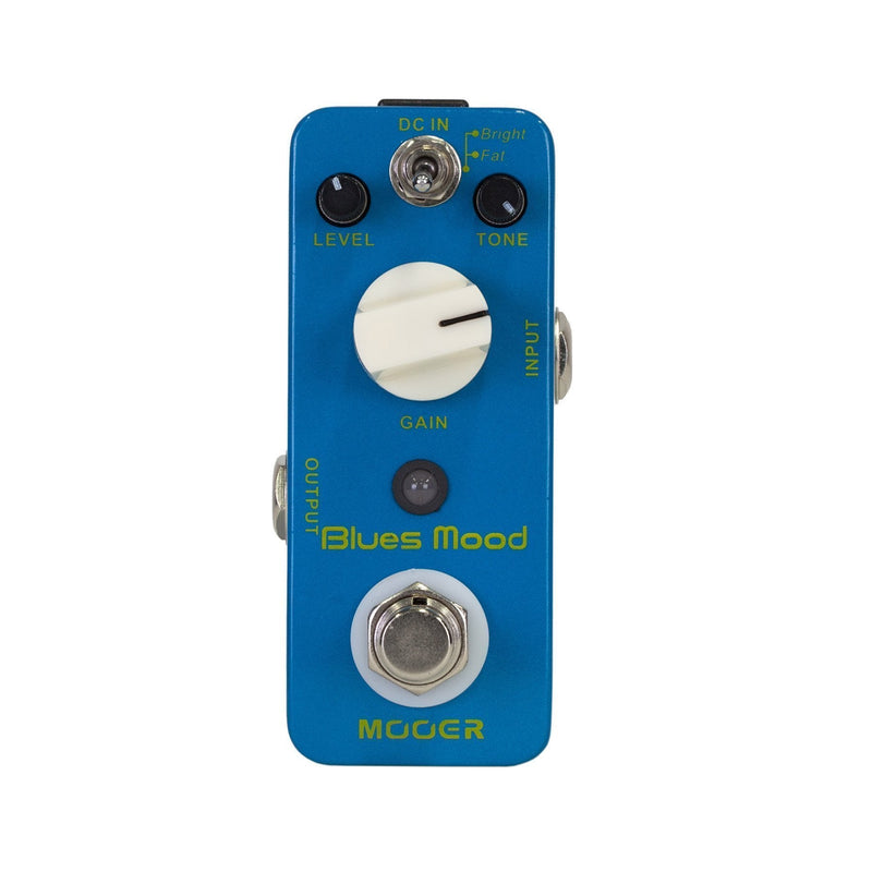 -Mooer 'Blues Mood' Classic Blues Overdrive Micro Bass Guitar Effects Pedal-Living Music