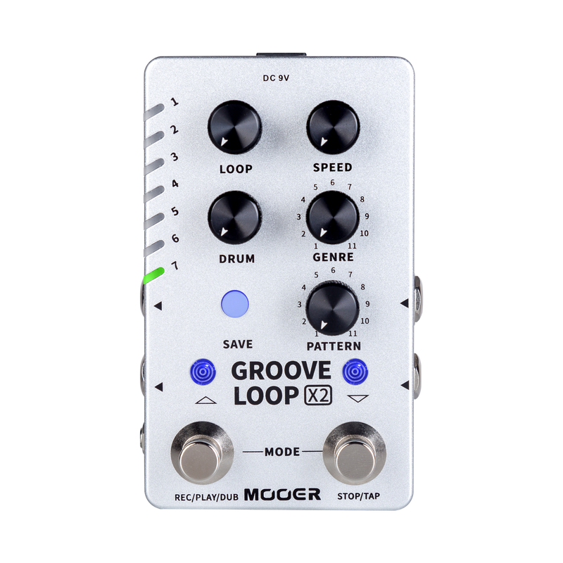 -Mooer Dual Footswitch 'Groove Loop X2' Stereo Looper Guitar Effects Pedal-Living Music