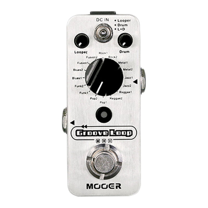 MEP-GL-Mooer 'Groove Loop' Drum Machine & Looper Micro Guitar Effects Pedal-Living Music