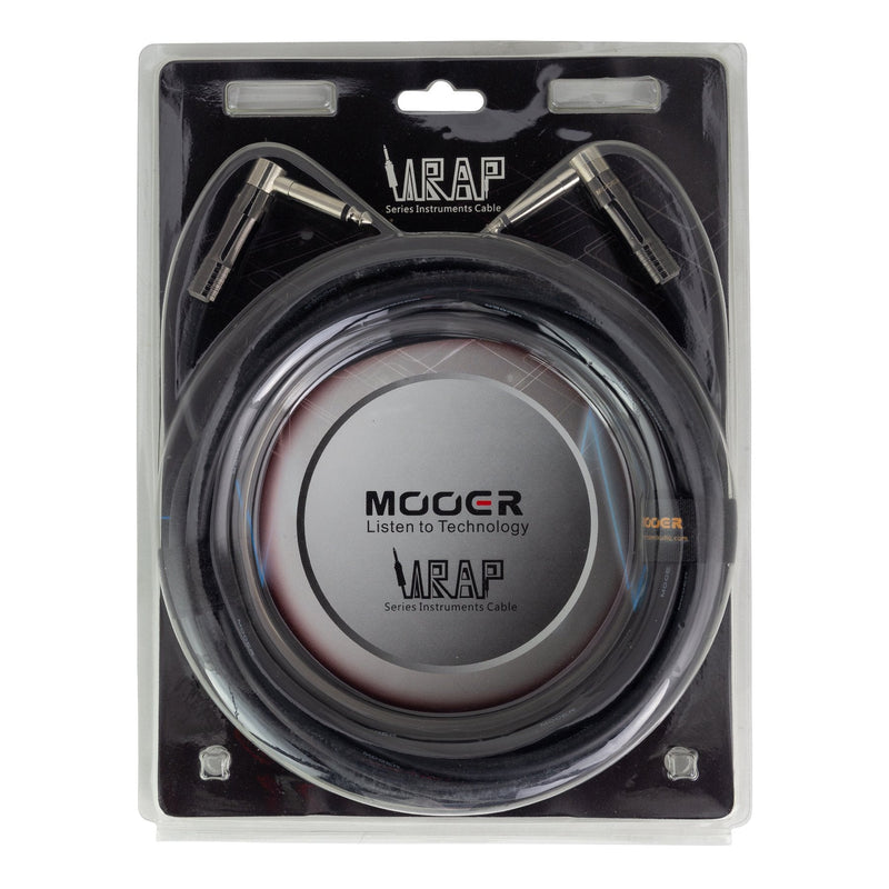 -Mooer Guitar Cable Angled Jack to Angled Jack (12ft)-Living Music