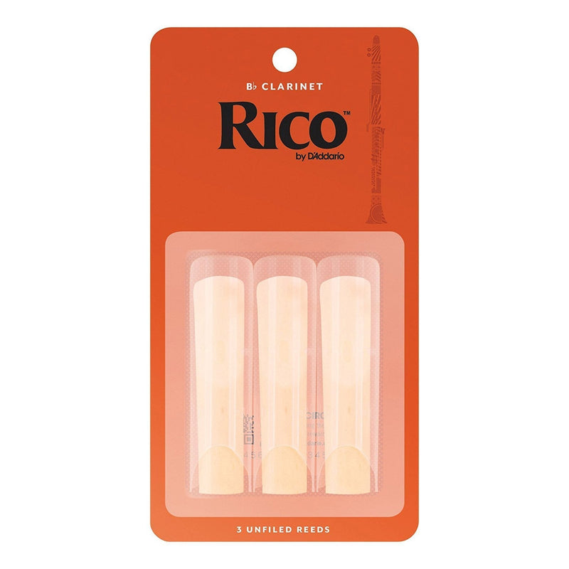 -Rico 3 Pack Bb Clarinet Reeds (Size 2.5)-Living Music