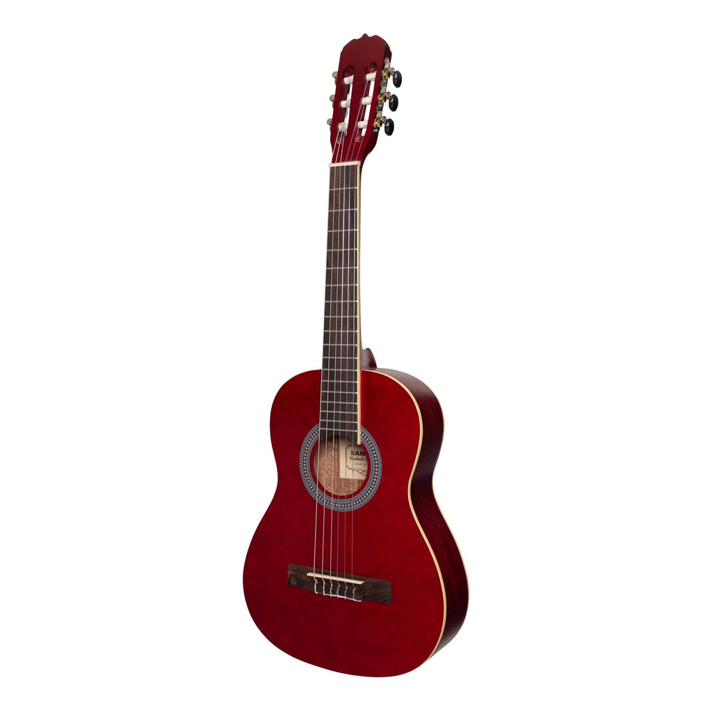 SC-34-WRD-Sanchez 1/2 Size Student Classical Guitar (Wine Red)-Living Music