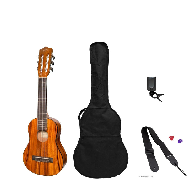 -Sanchez 1/4 Size Student Classical Guitar Pack (Koa)-Living Music