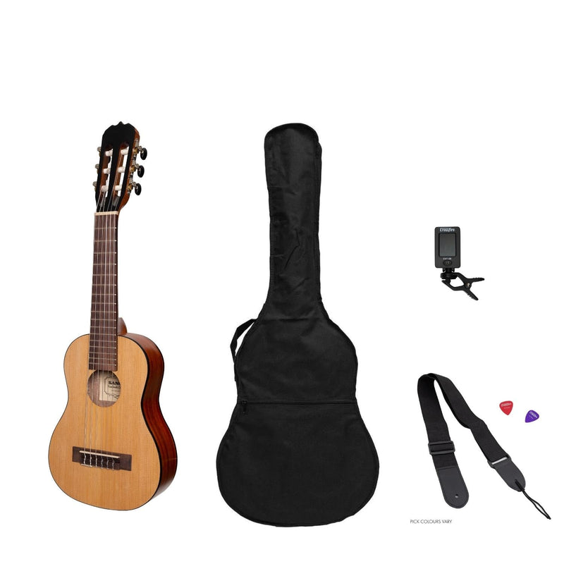 -Sanchez 1/4 Size Student Classical Guitar Pack (Spruce/Koa)-Living Music