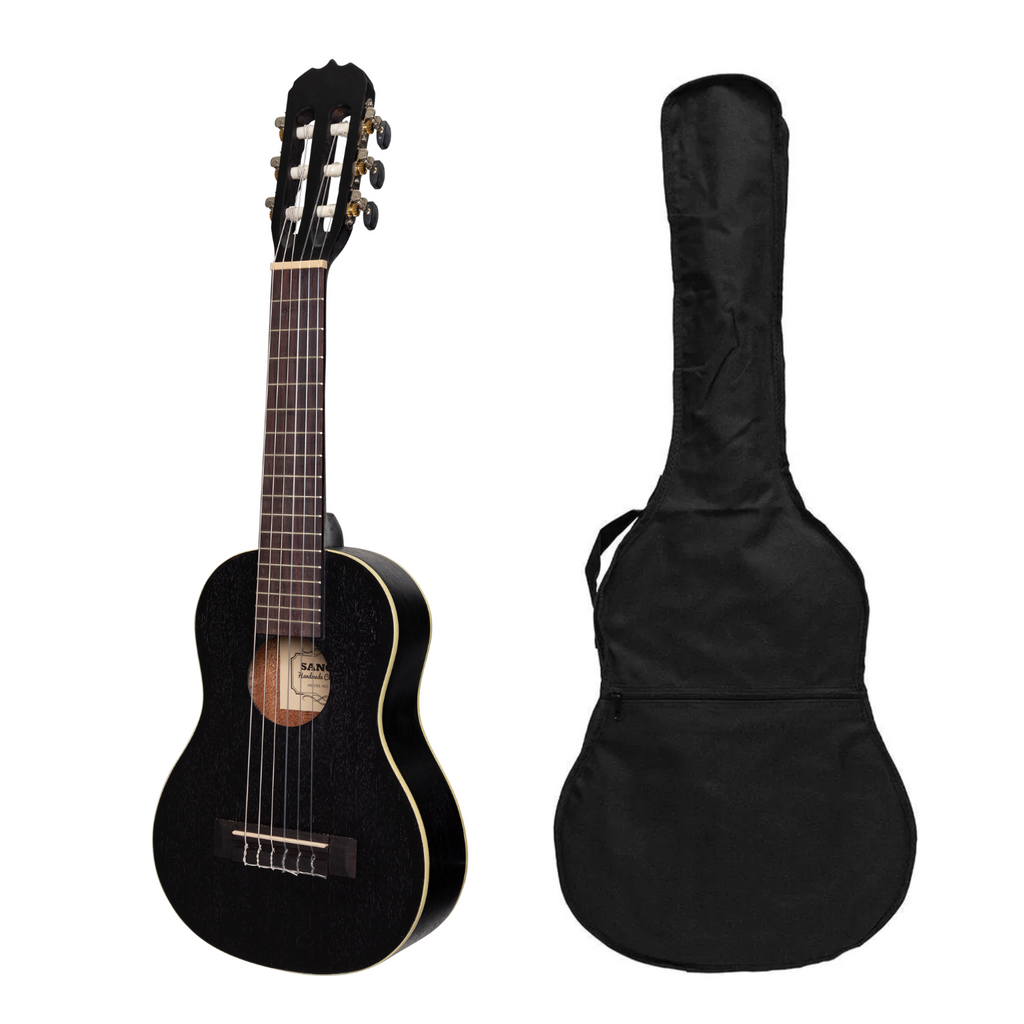 -Sanchez 1/4 Size Student Classical Guitar with Gig Bag (Black)-Living Music