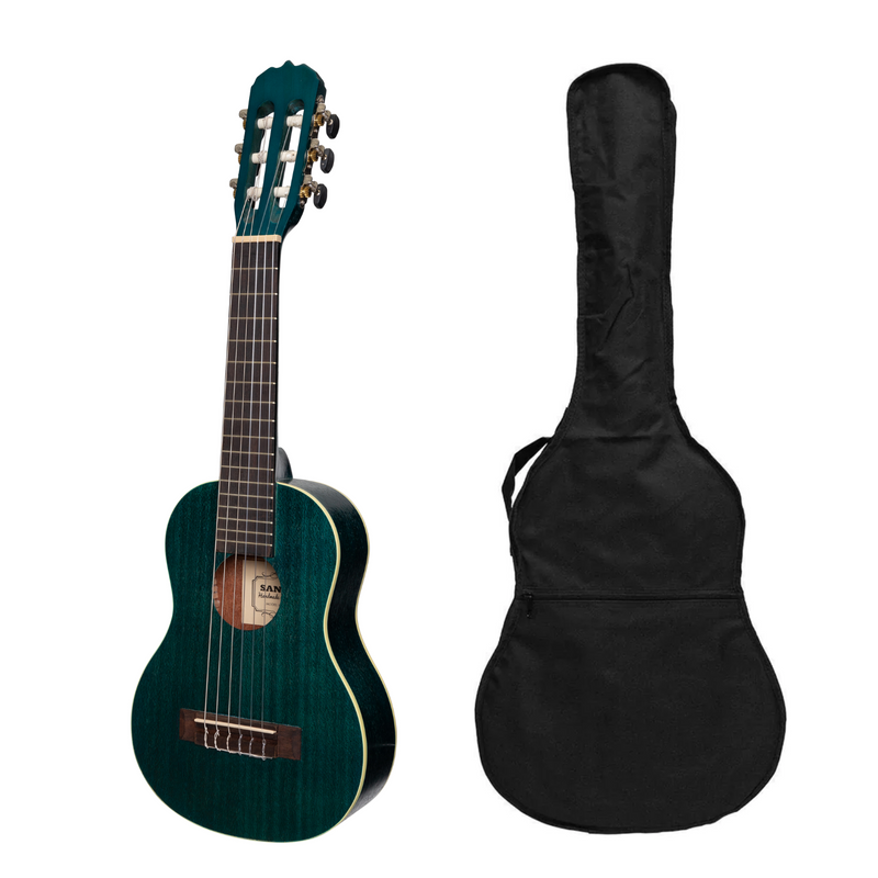 -Sanchez 1/4 Size Student Classical Guitar with Gig Bag (Blue)-Living Music