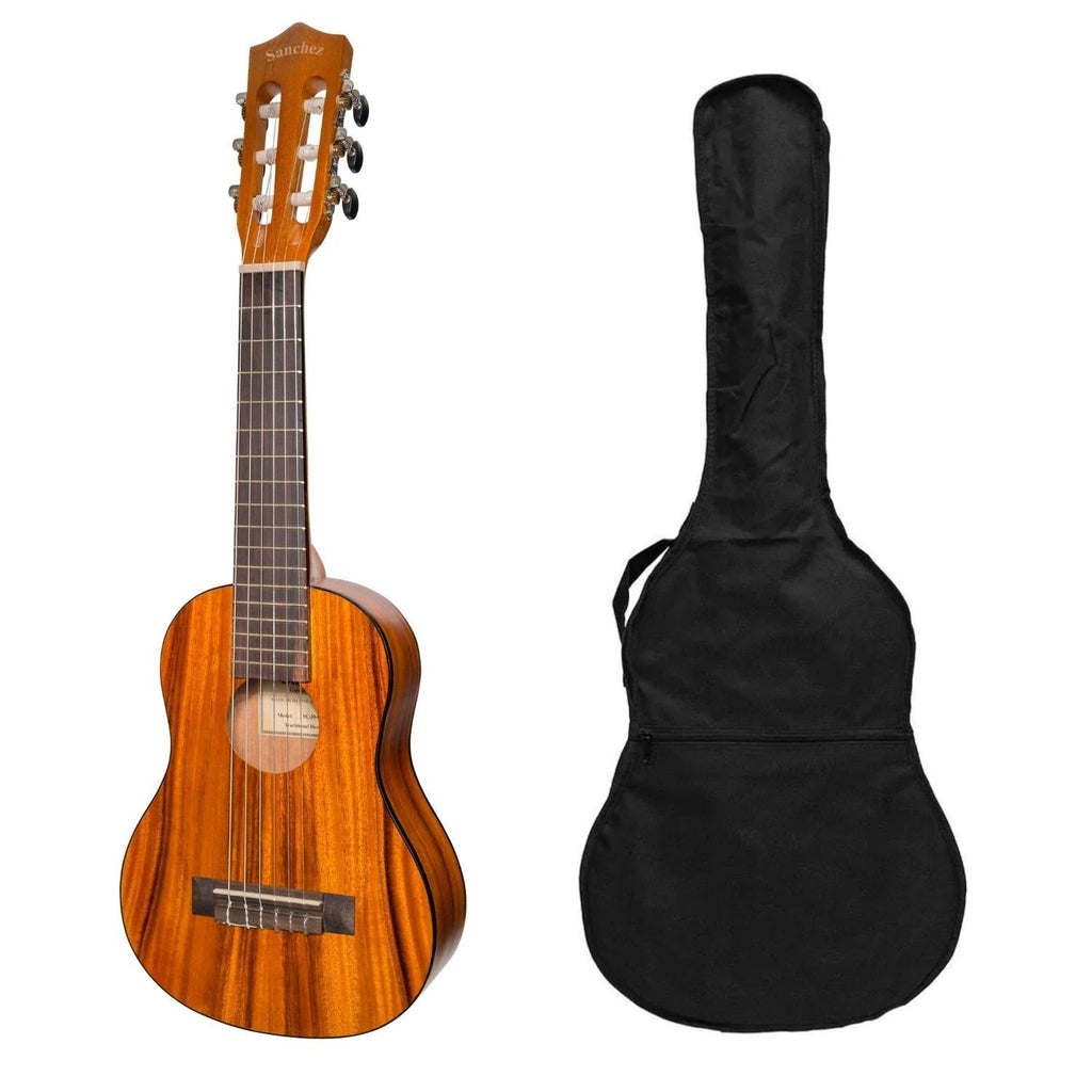 SS-C30-KOA-Sanchez 1/4 Size Student Classical Guitar with Gig Bag (Koa)-Living Music