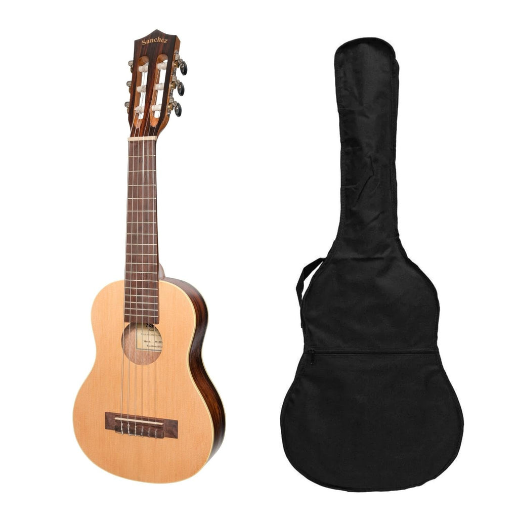 SS-C30-SR-Sanchez 1/4 Size Student Classical Guitar with Gig Bag (Spruce/Rosewood)-Living Music