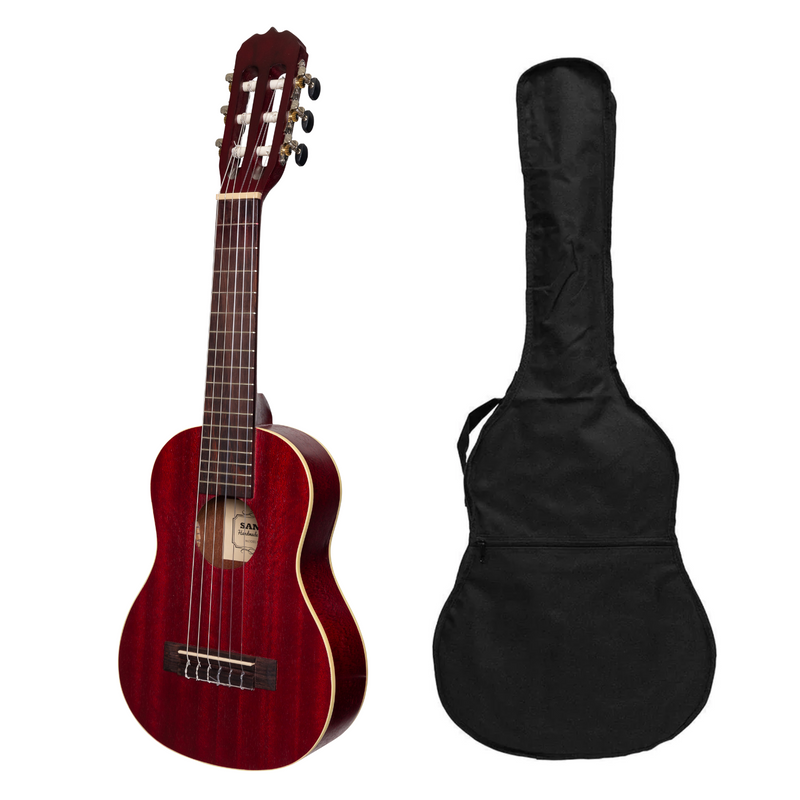 -Sanchez 1/4 Size Student Classical Guitar with Gig Bag (Wine Red)-Living Music