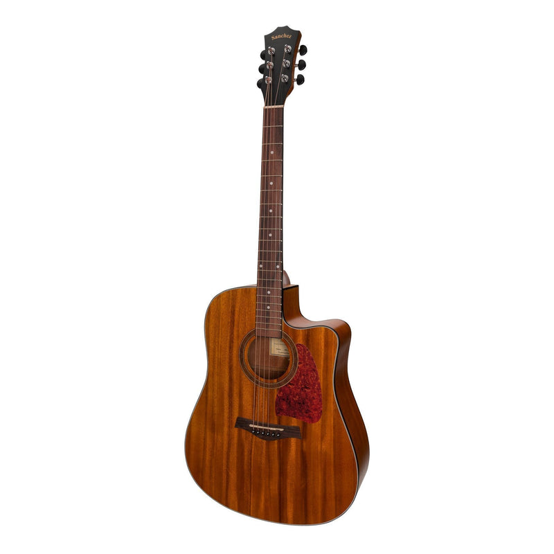 -Sanchez Acoustic-Electric Dreadnought Cutaway Guitar (Koa)-Living Music