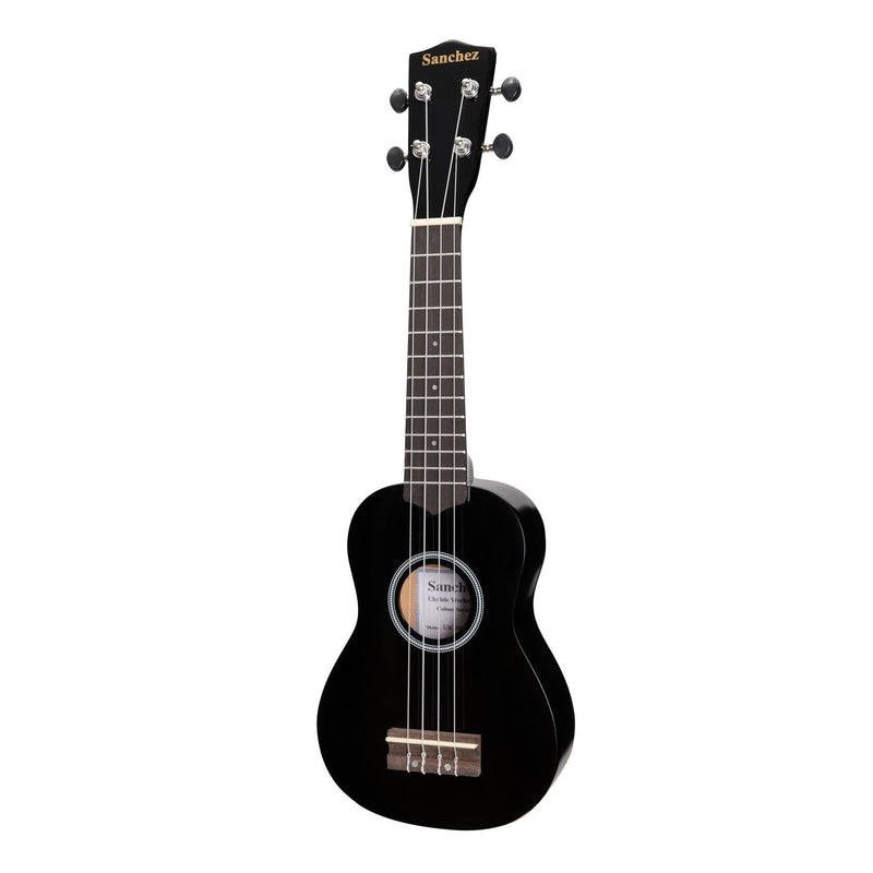 -Sanchez 'Colour Series' Soprano Ukulele (Black)-Living Music