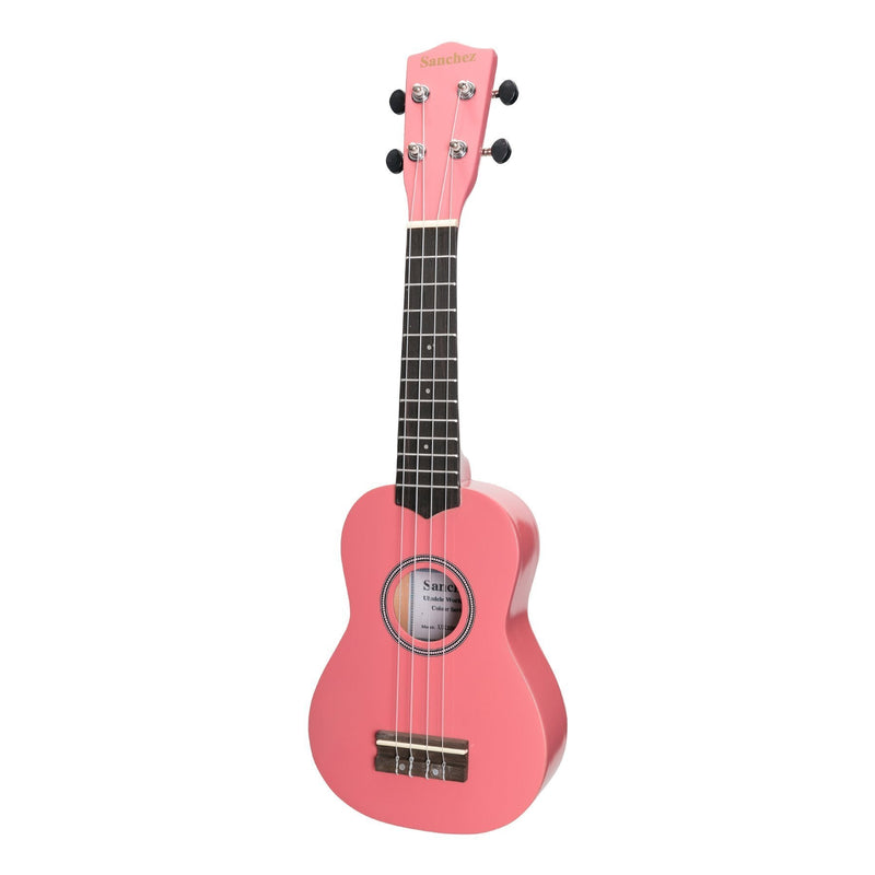 -Sanchez 'Colour Series' Soprano Ukulele (Pink)-Living Music