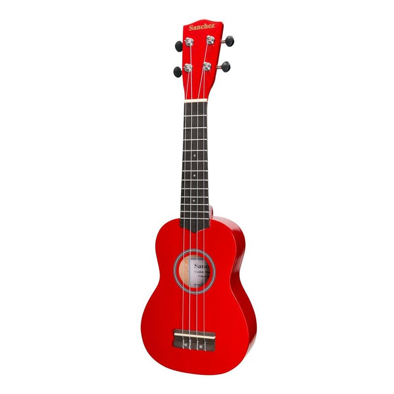 -Sanchez 'Colour Series' Soprano Ukulele (Red)-Living Music