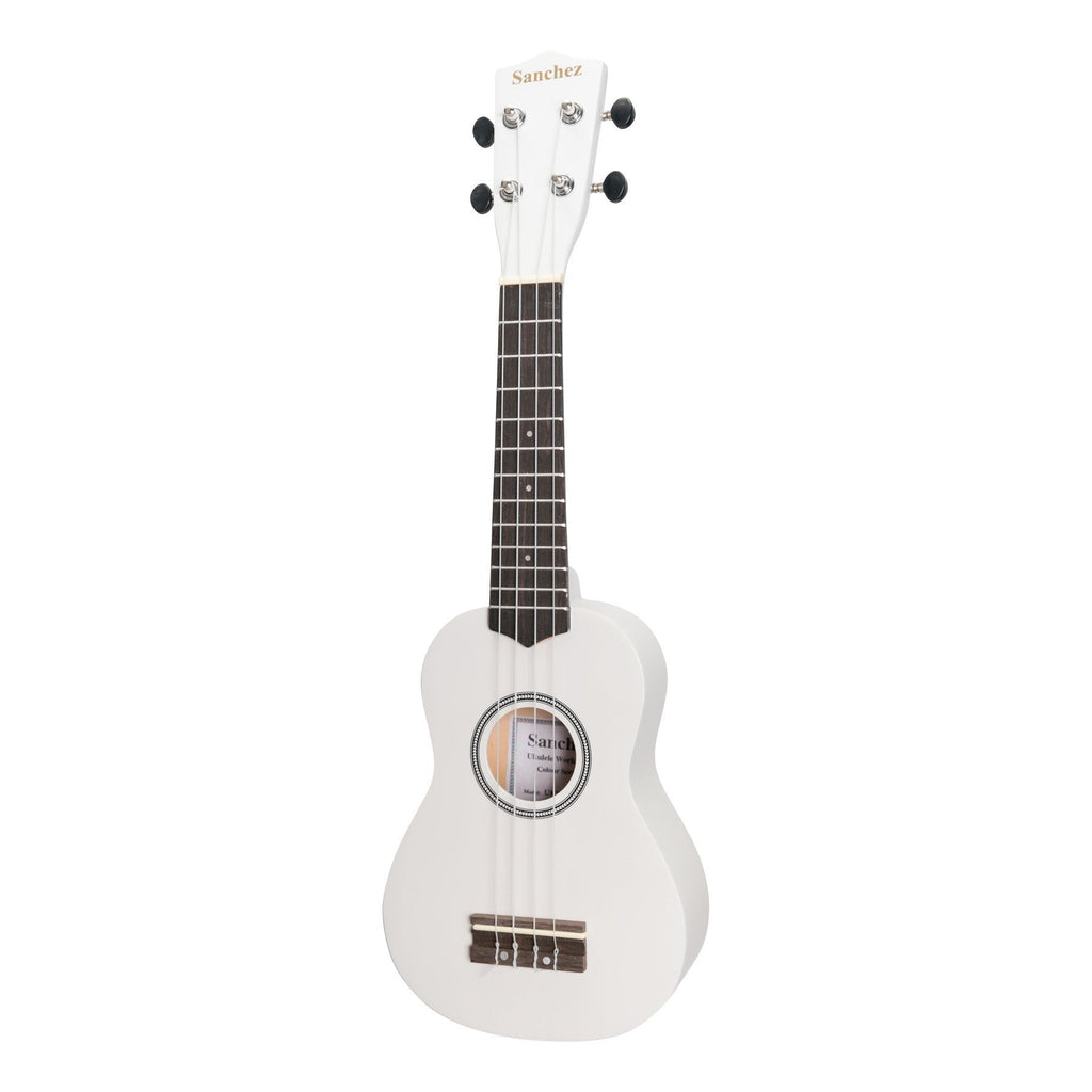 SU-C20-WH-Sanchez 'Colour Series' Soprano Ukulele (White)-Living Music