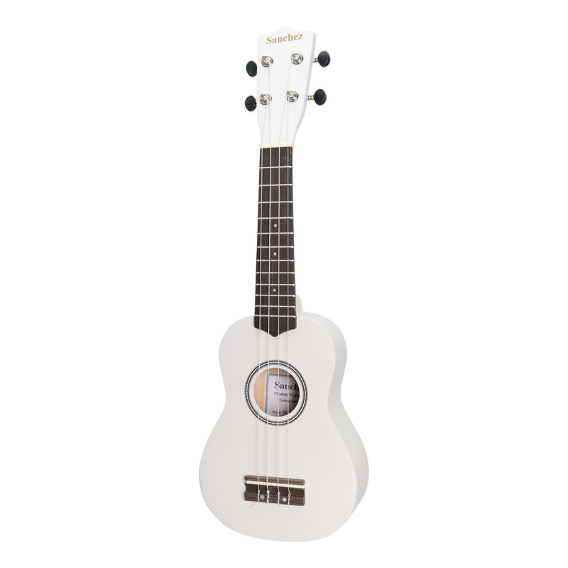 -Sanchez 'Colour Series' Soprano Ukulele (White)-Living Music