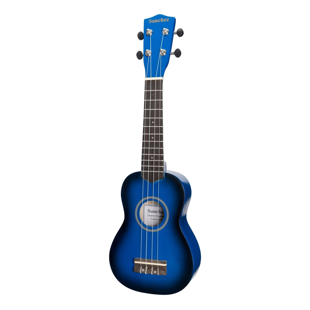 SU-CB20-DB-Sanchez 'Colourburst Series' Soprano Ukulele (Dark Blueburst)-Living Music