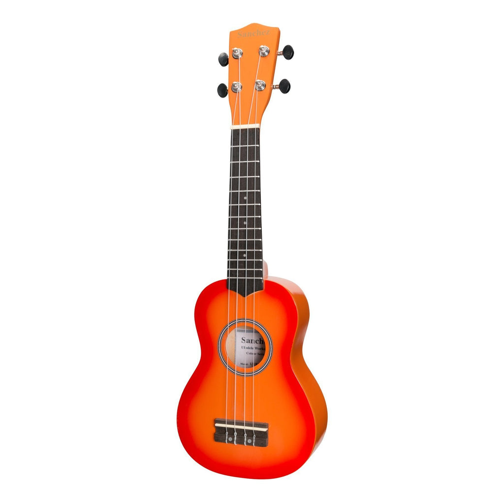 SU-CB20-OR-Sanchez 'Colourburst Series' Soprano Ukulele (Orangeburst)-Living Music