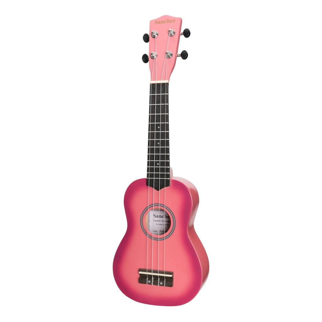 -Sanchez 'Colourburst Series' Soprano Ukulele (Pinkburst)-Living Music
