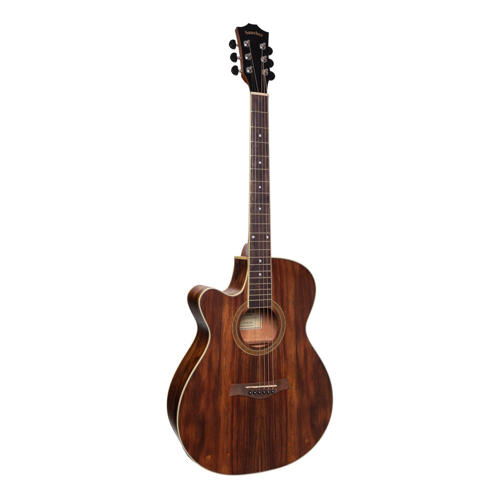 SFC-18L-RWD-Sanchez Left Handed Acoustic-Electric Small Body Cutaway Guitar (Rosewood)-Living Music