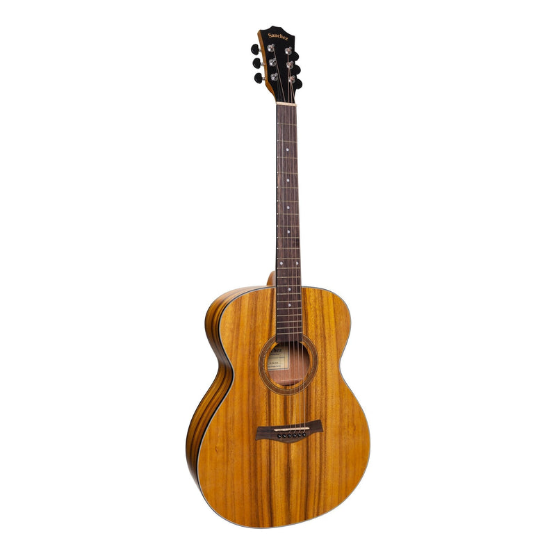 -Sanchez Left Handed Acoustic Small Body Guitar (Koa)-Living Music