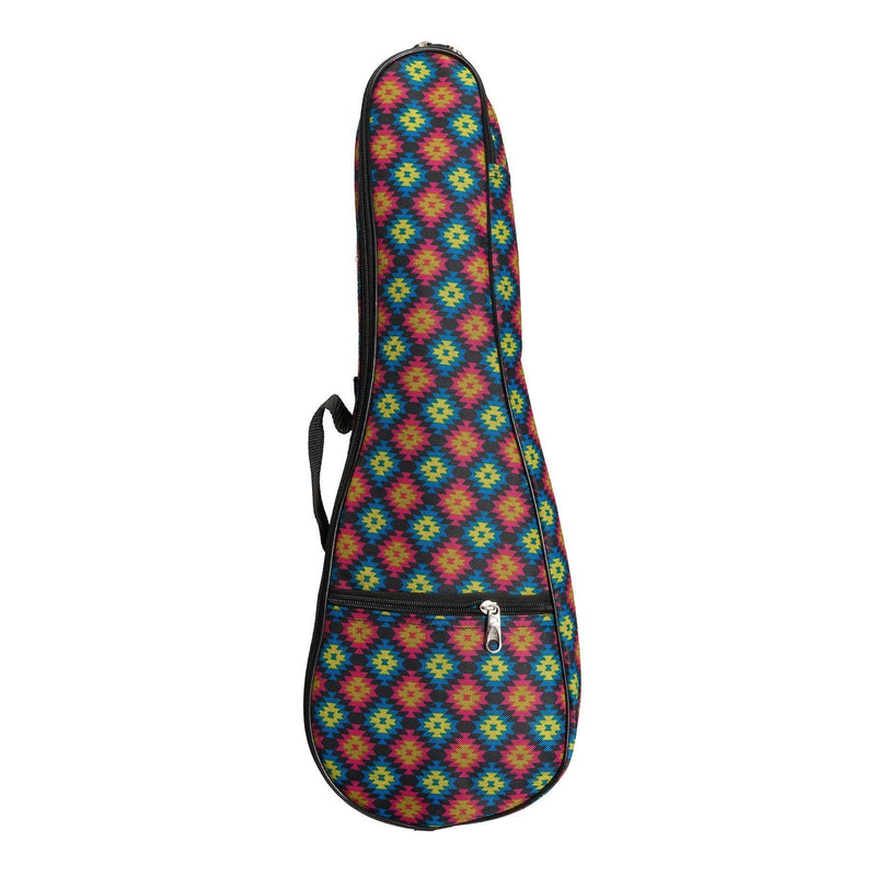 -Sanchez Padded Soprano Ukulele Gig Bag (Geometric)-Living Music