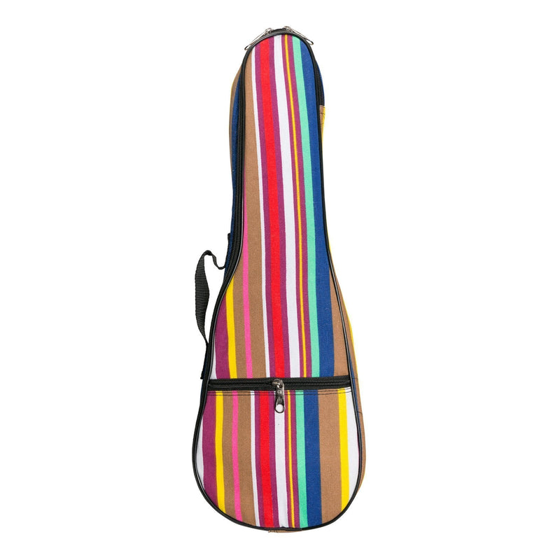 -Sanchez Padded Soprano Ukulele Gig Bag (Stripes)-Living Music