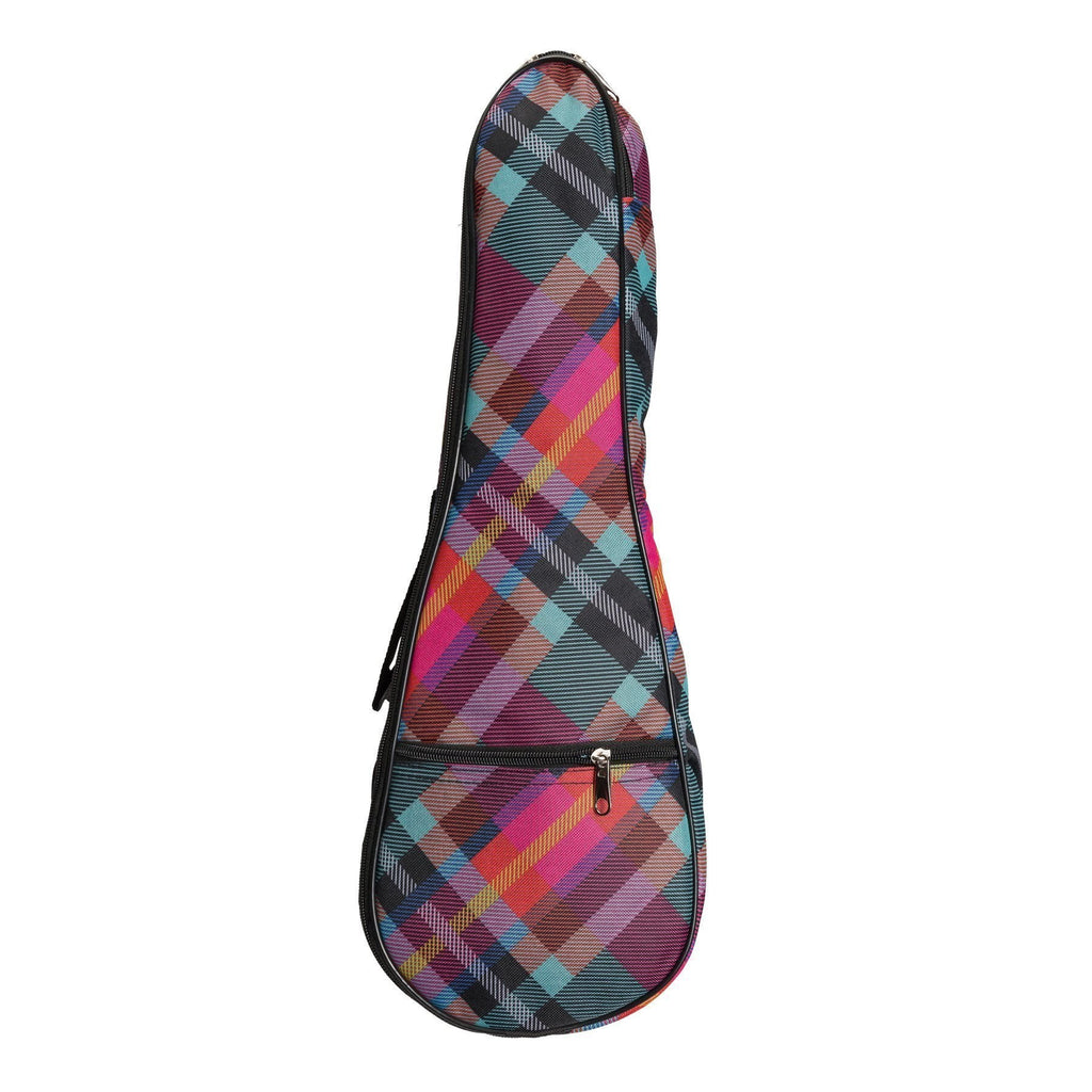 SUB-S21-C-Sanchez Padded Soprano Ukulele Gig Bag (Tartan)-Living Music