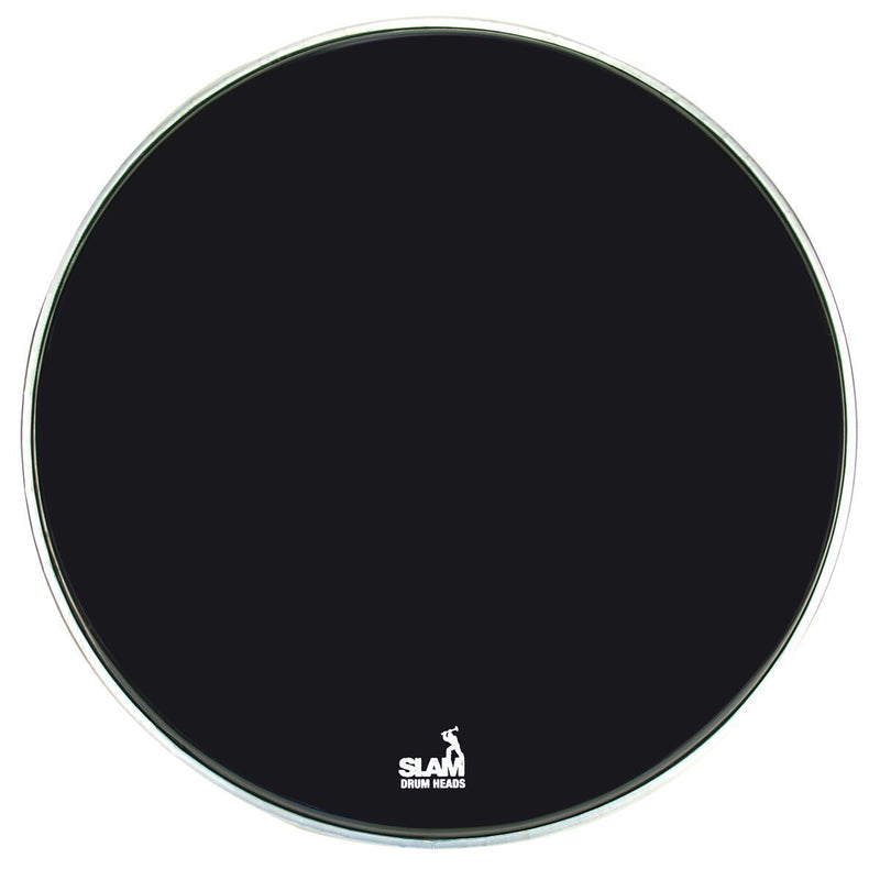 -Slam Black Front Bass Drum Head (18")-Living Music