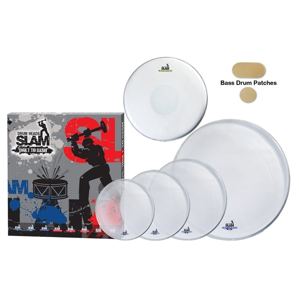 -Slam Single Ply Clear Drum Head Pack (10"T/12"T/14"T/14"S/22"BD)-Living Music