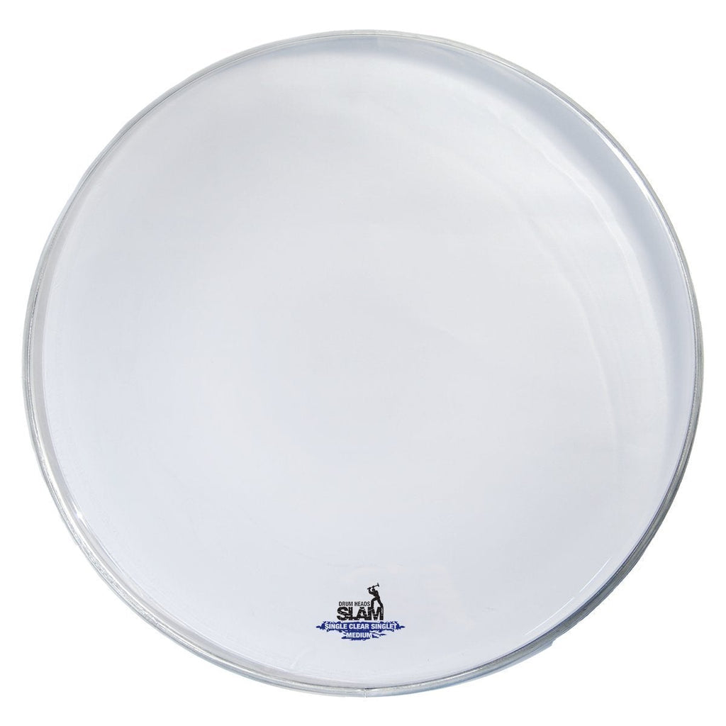 -Slam Single Ply Clear Medium Weight Drum Head (18")-Living Music