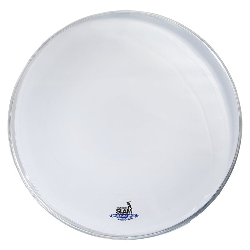 -Slam Single Ply Clear Medium Weight Drum Head (18")-Living Music
