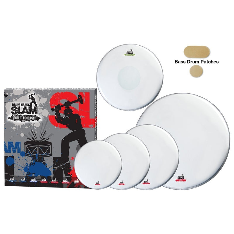 -Slam Single Ply Coated Medium Weight Drum Head Pack (12"T/13"T/16"T/14"S/22"BD)-Living Music