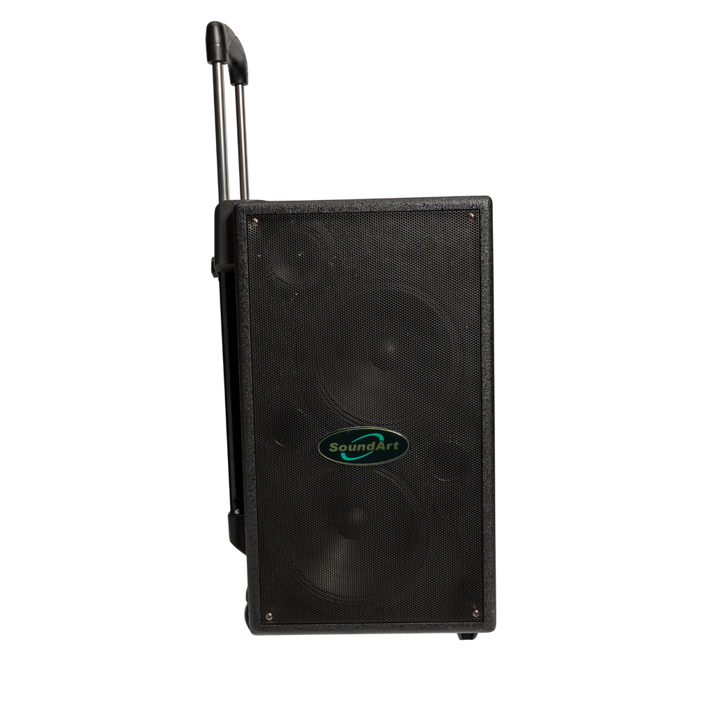 -SoundArt 100 Watt Rechargeable Wireless PA System with DVD Player-Living Music