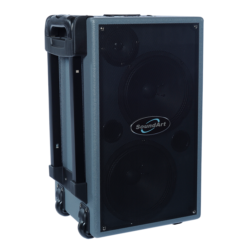 -SoundArt 100 Watt Rechargeable Wireless PA System with MP3 Player-Living Music