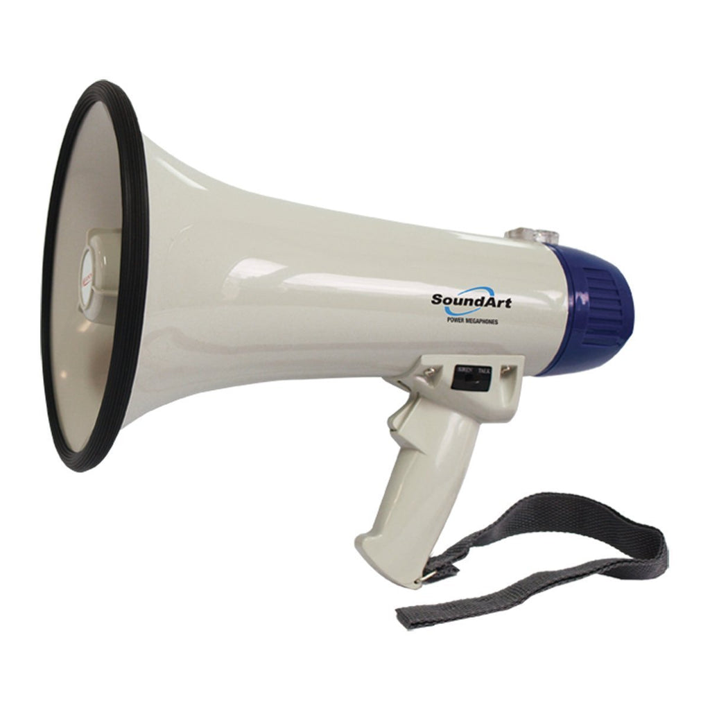 -SoundArt 15 Watt Portable Hand-Held Megaphone (Blue)-Living Music