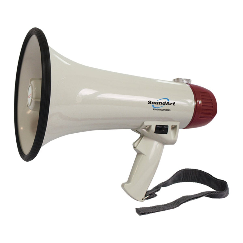 -SoundArt 15 Watt Portable Hand-Held Megaphone (Red)-Living Music