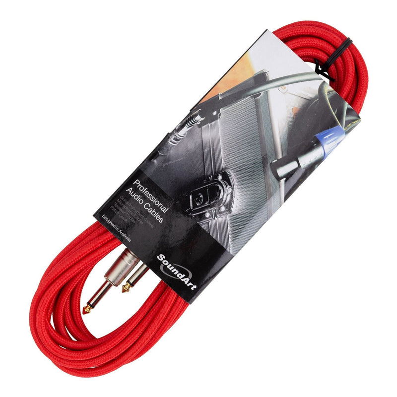 -SoundArt Braided Instrument Cable with Deluxe Plugs (3m)-Living Music