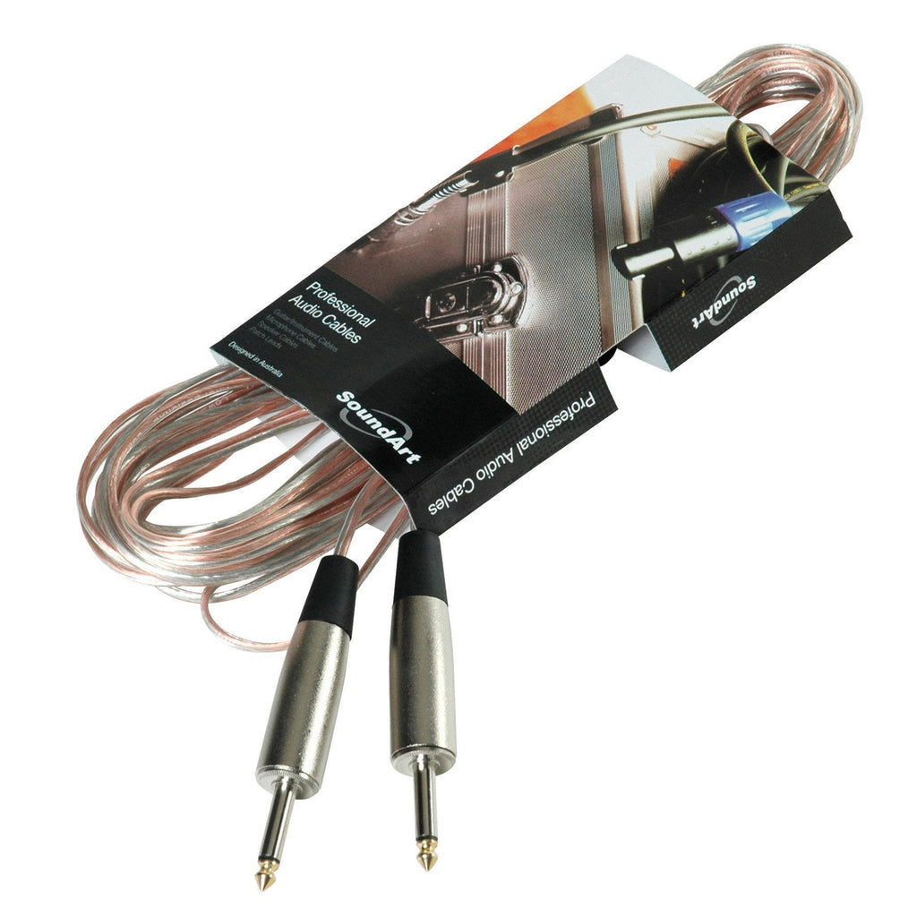 -SoundArt Clear Speaker Cable with Jack to Jack Connectors (10m)-Living Music