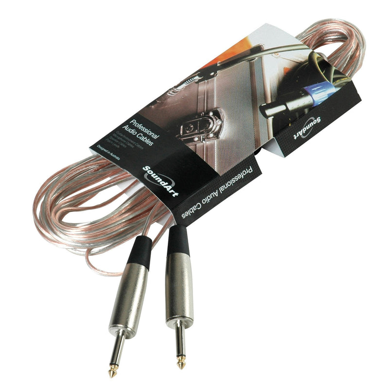 -SoundArt Clear Speaker Cable with Jack to Jack Connectors (10m)-Living Music