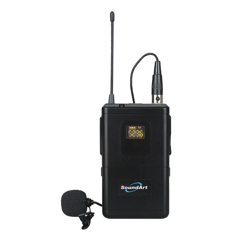SPLL-20-2BP-SoundArt Dual Channel UHF Wireless Microphone System with 2 x Lapel and Headset Mics-Living Music