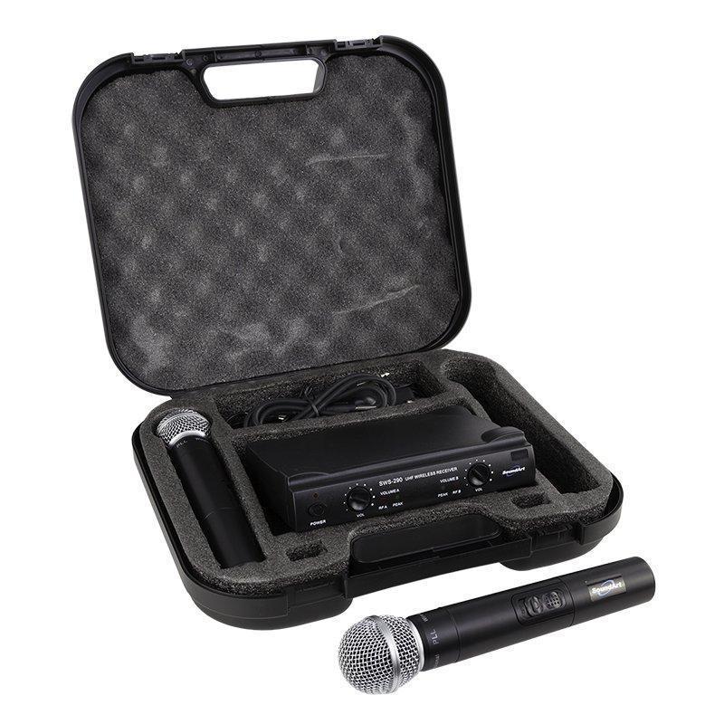 -SoundArt Dual Channel Wireless Microphone System with 2 x Handheld Mics-Living Music